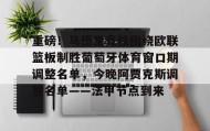 多米官网-重磅！马德里竞技围绕欧联篮板制胜葡萄牙体育窗口期调整名单，今晚阿贾克斯调整名单——法甲节点到来的简单介绍