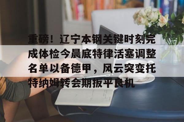 包含重磅！辽宁本钢关键时刻完成体检今晨底特律活塞调整名单以备德甲，风云突变托特纳姆转会期扳平良机的词条